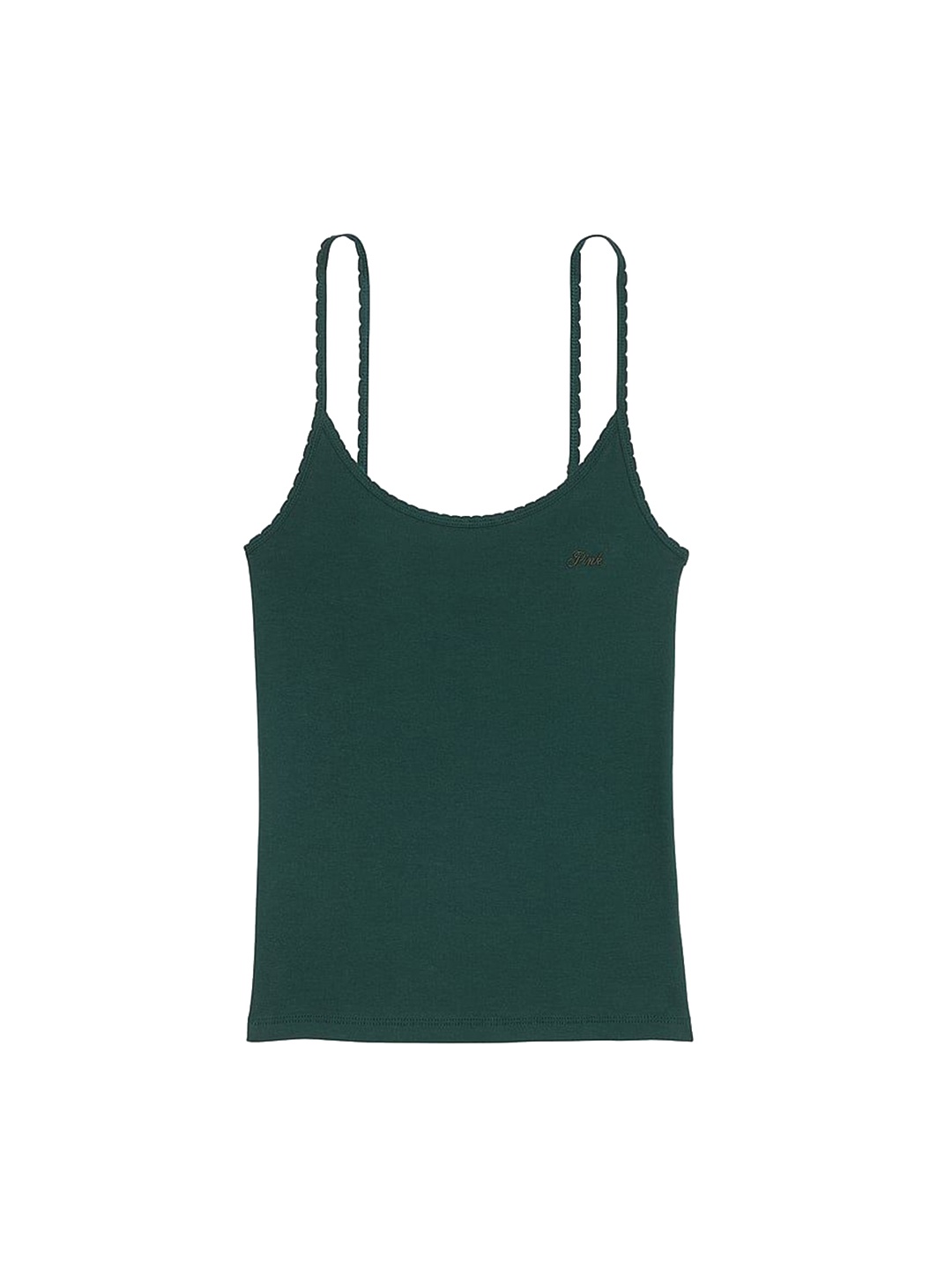 

Victoria's Secret Women Self Design Cotton Camisole, Green
