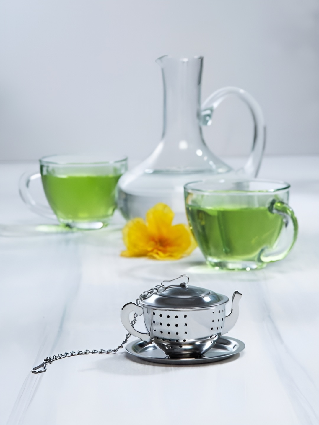

NATURALLY YOURS Stainless Steel Tea Strainer, Silver
