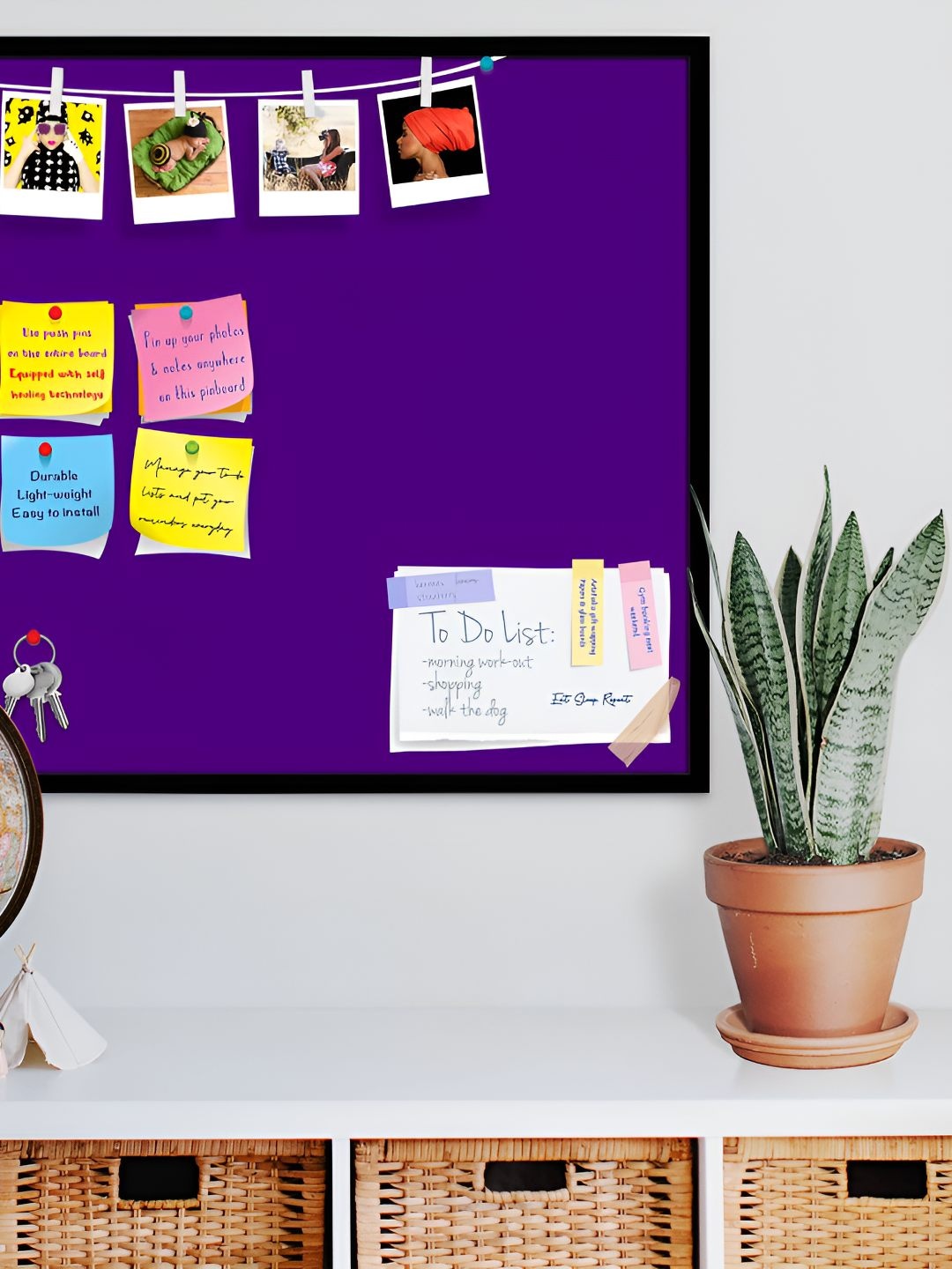 

ArtzFolio Wooden Notice Pin Board, Purple