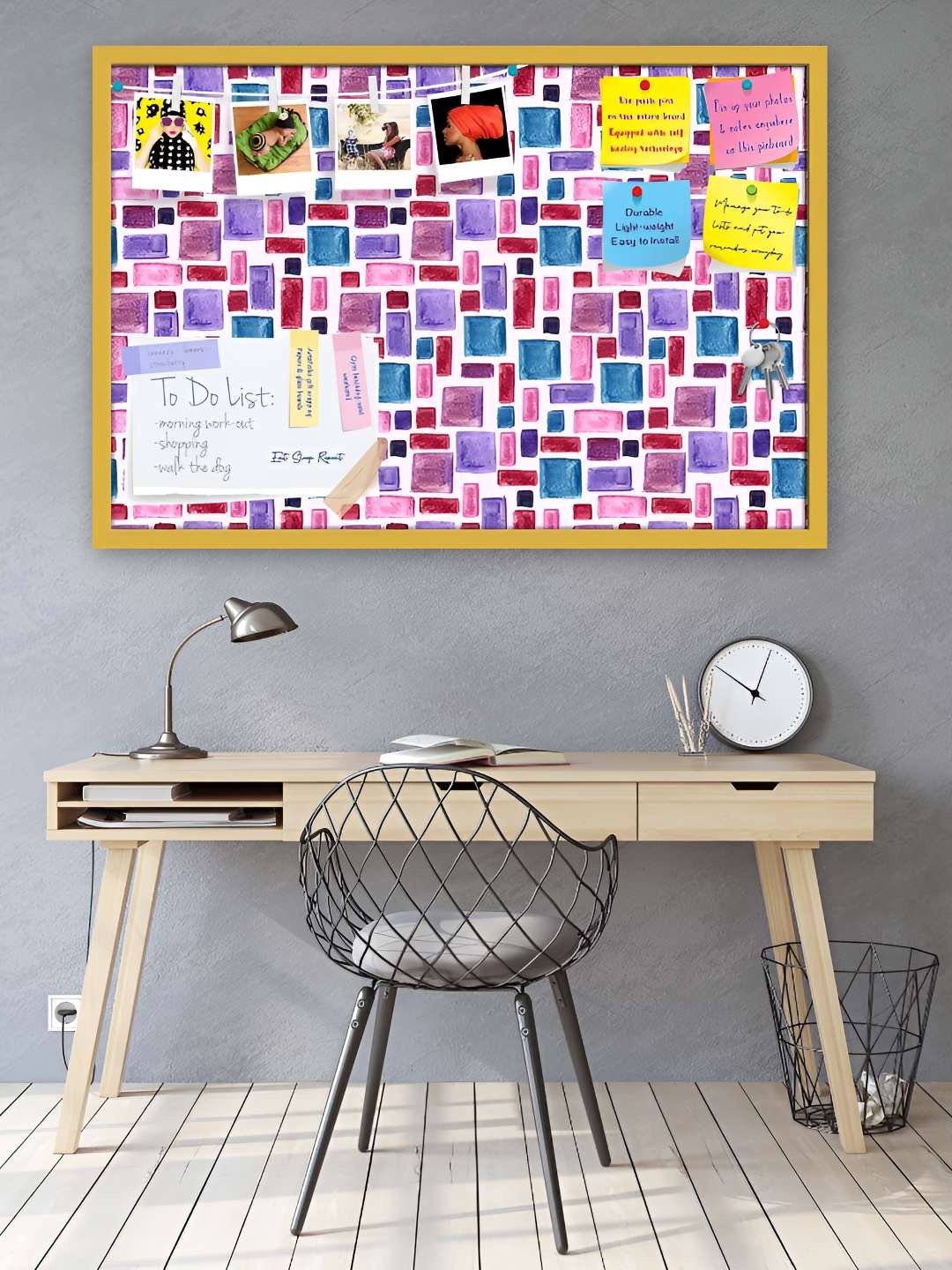 

ArtzFolio Wooden Notice Pin Board, Multi