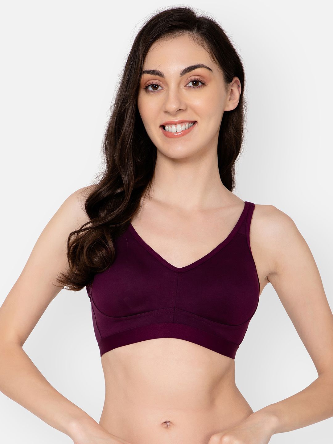 

Clovia Full Coverage Lightly Padded Bra, Purple