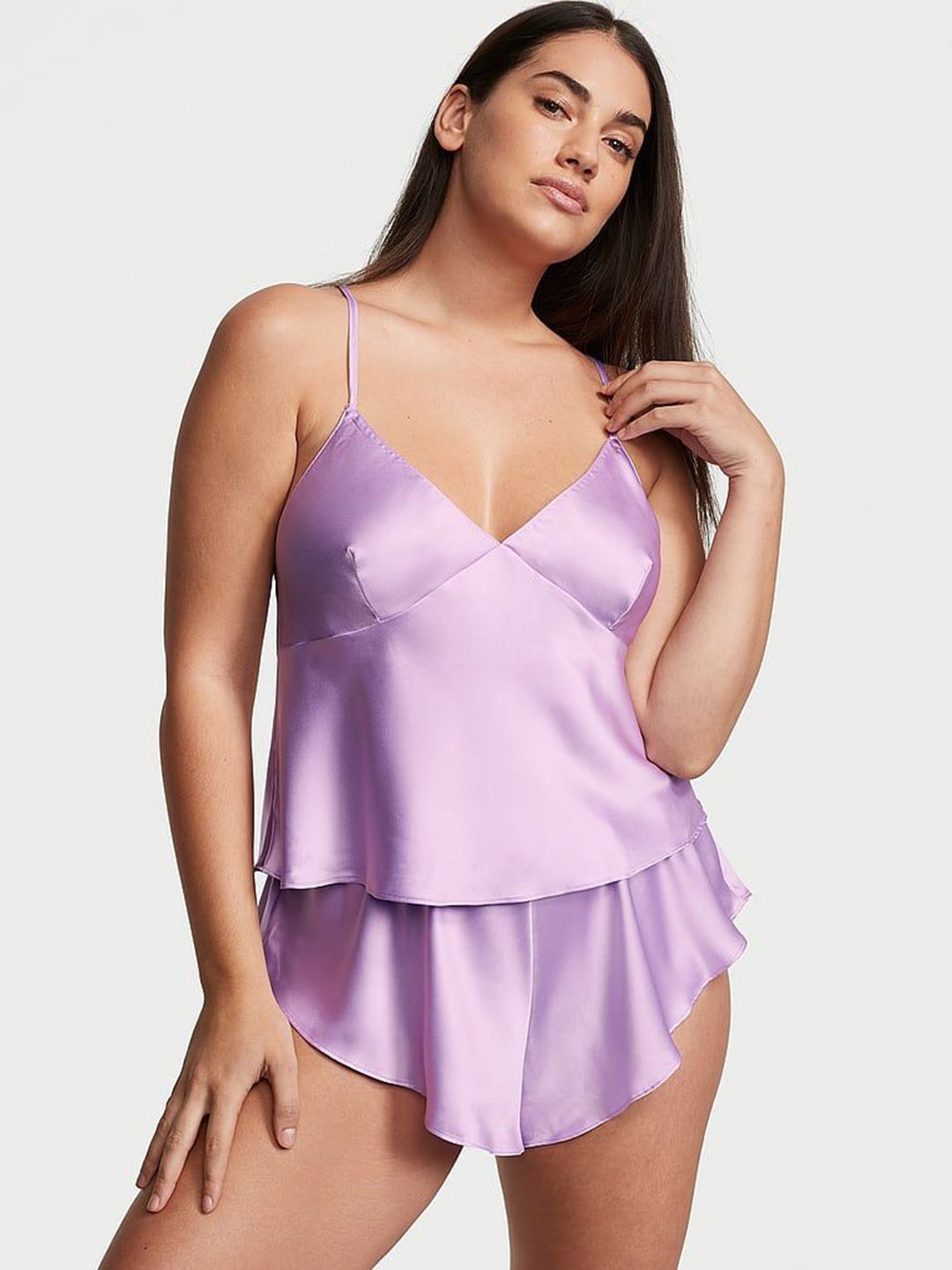

Victoria's Secret Women Satin Night Suit, Purple