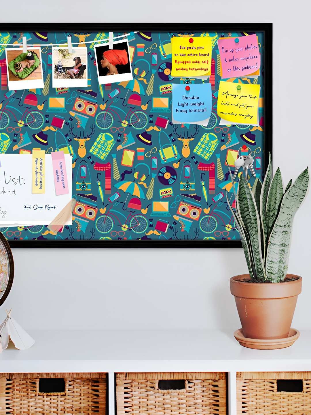 

ArtzFolio Wooden Notice Pin Board, Multi