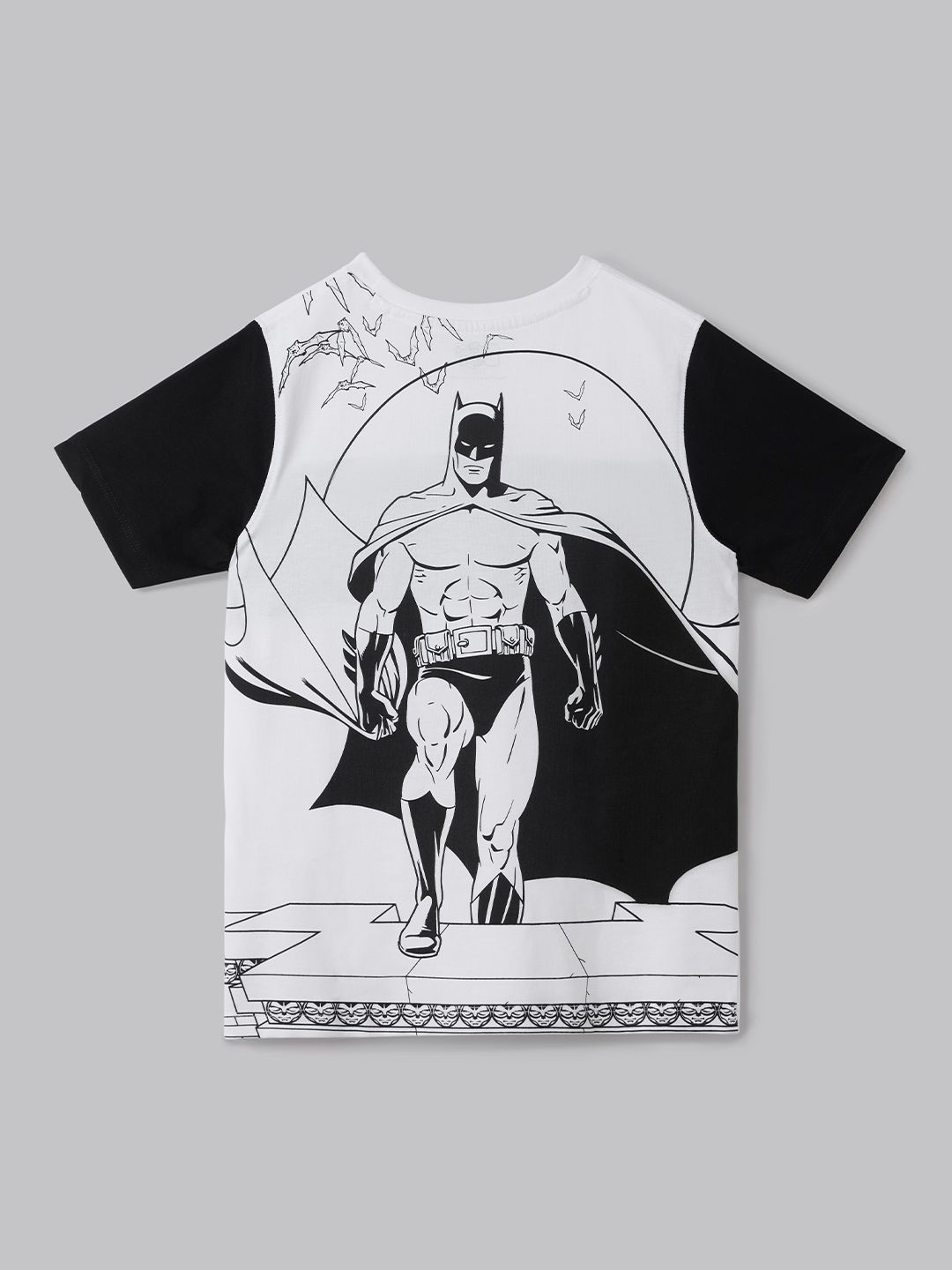 

The Souled Store Boys Pure Cotton Batman Printed T-shirt, White