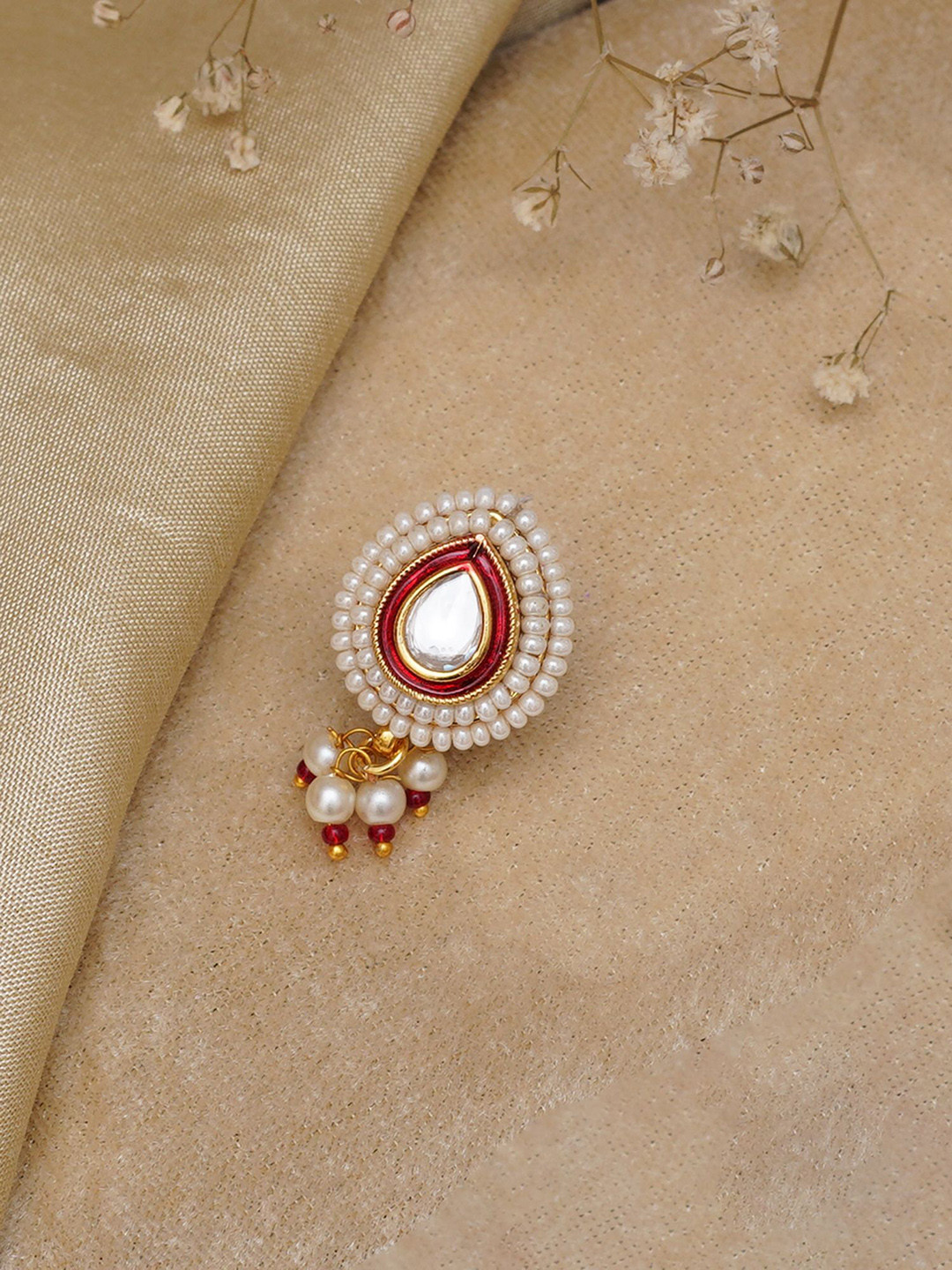 

Mali Fionna Gold-Plated Artificial Stones and Beads Stud Nosepin