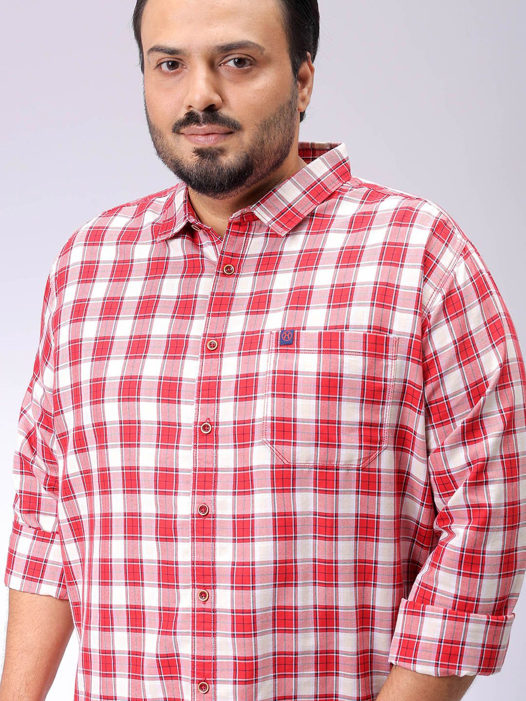 

Hardsoda by The Indian Garage Co Men Checked Casual Shirt, Red