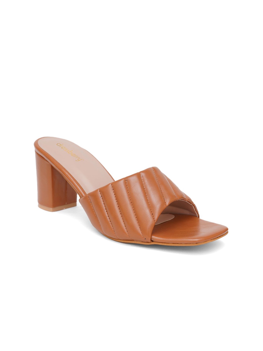 

Mast & Harbour Women Block Heels Sandals, Tan