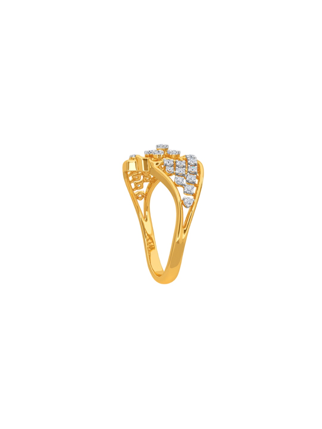 

KISNA DIAMOND AND GOLD JEWELLERY Women 14KT Diamond Finger Ring - 2.2gm