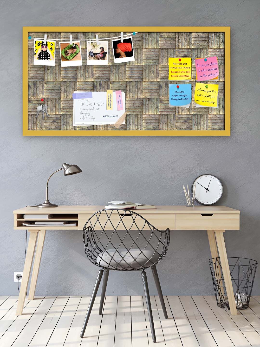 

ArtzFolio Wooden Notice Pin Board, Multi