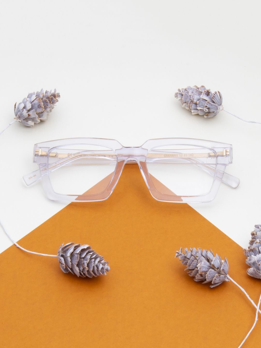 

Ted Smith Unisex 100% Acetate Full Rim Square Frames, Transparent