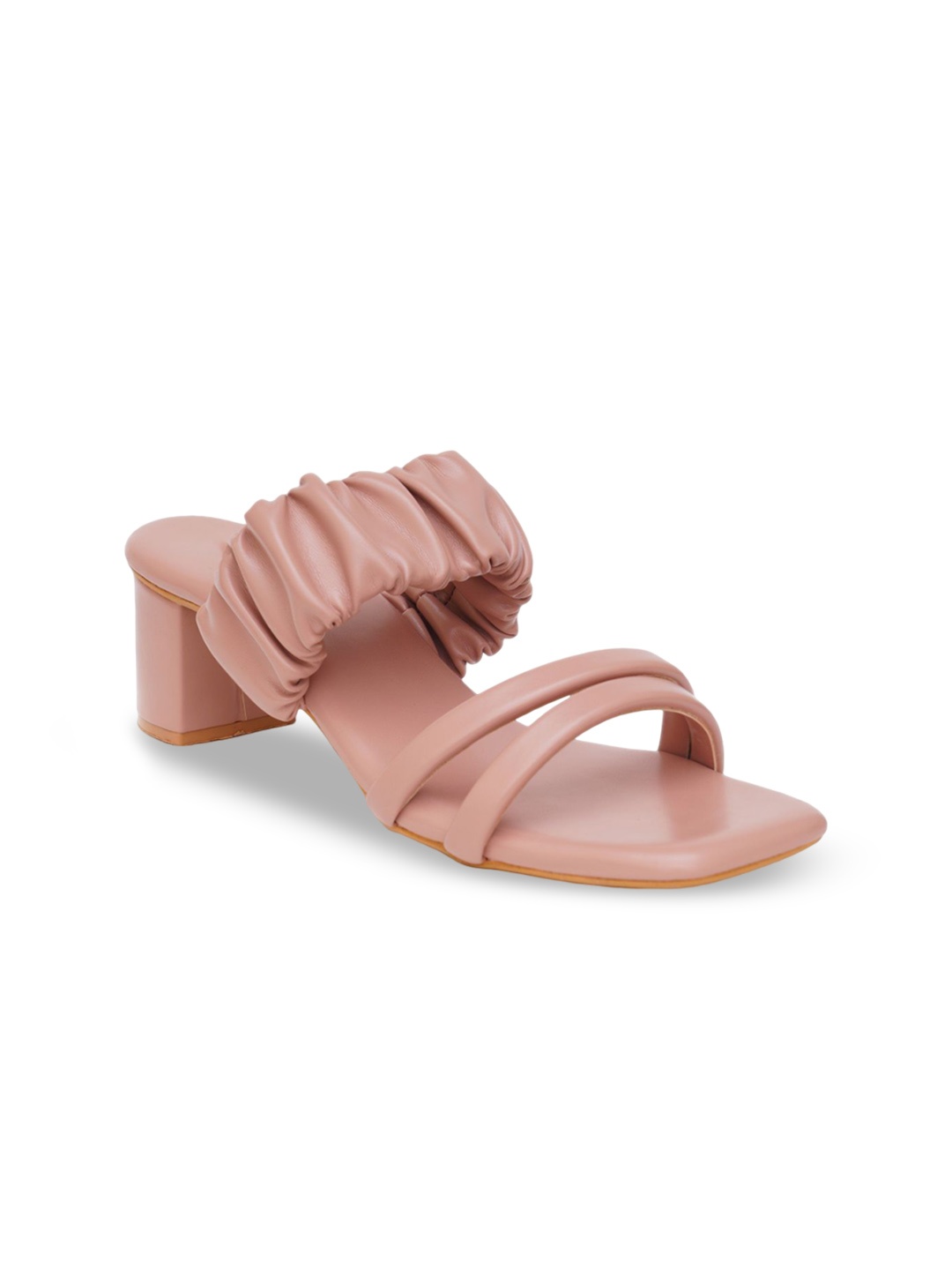 

Mast & Harbour Women Block Heel Sandals, Peach