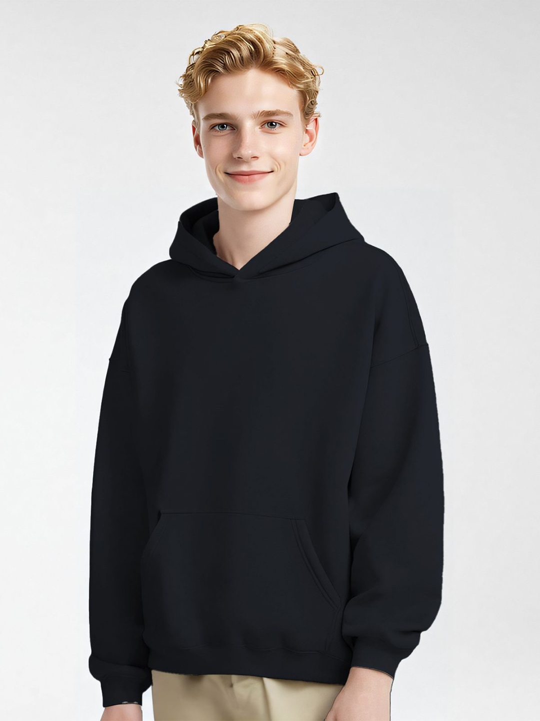 

StyleCast x Revolte Men Hooded Sweatshirt, Black