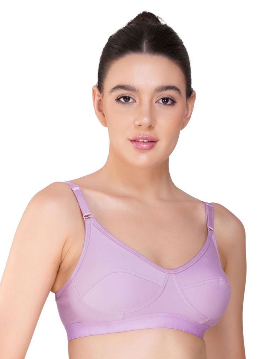 

Teenager Women Breathable Fabric Seamless Proper Fit All Day Comfort Everyday Bra, Purple