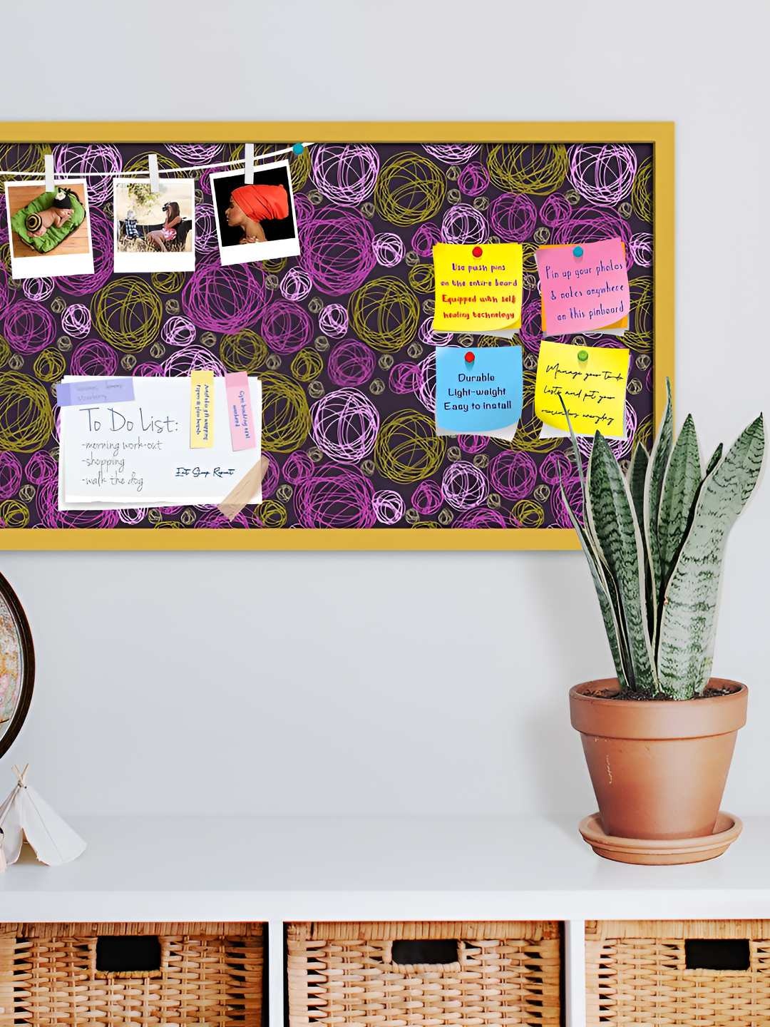

ArtzFolio Wooden Notice Pin Board, Multi