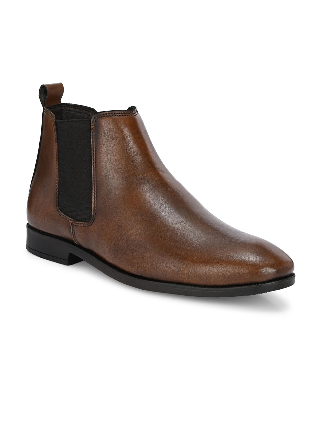 

AfroJack Men Round Toe Chelsea Boots, Tan