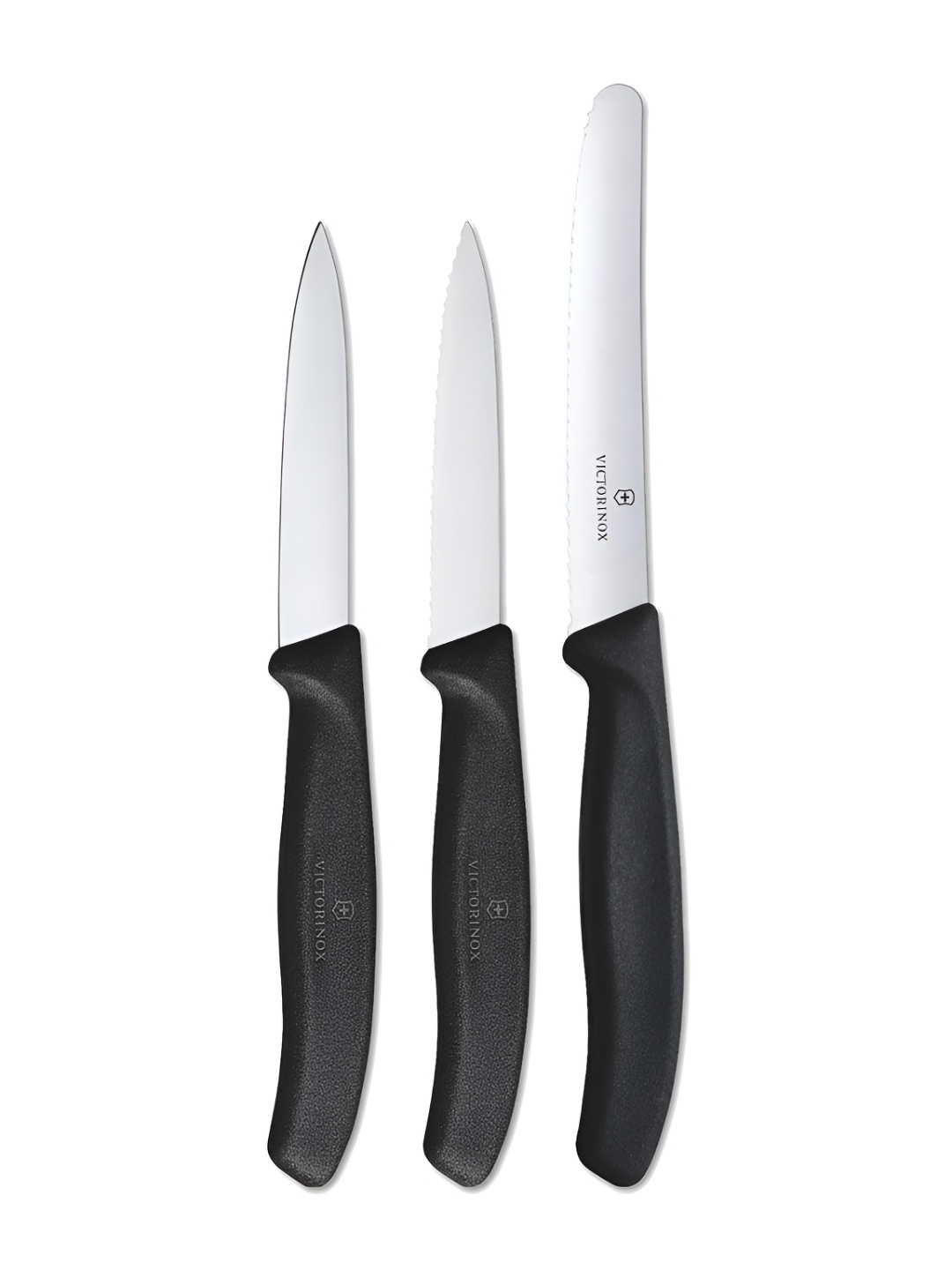 

Victorinox Set of 3 Black Swiss Paring Knives
