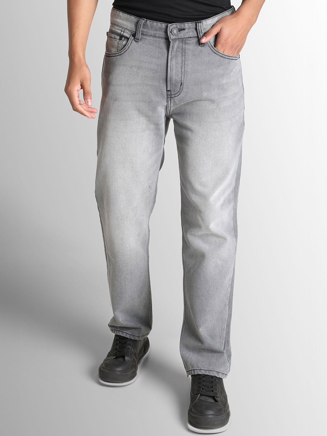 

Bene Kleed Men Relaxed Fit Mid-Rise Jeans, Grey