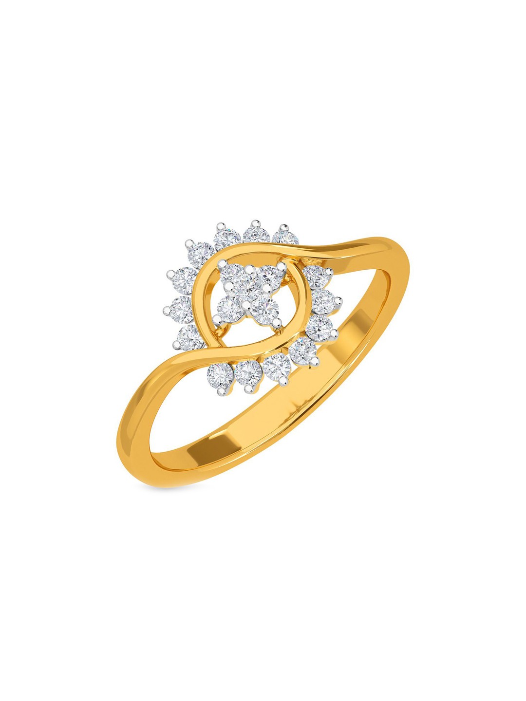 

KISNA DIAMOND AND GOLD JEWELLERY Women 18KT Finger Ring Diamond