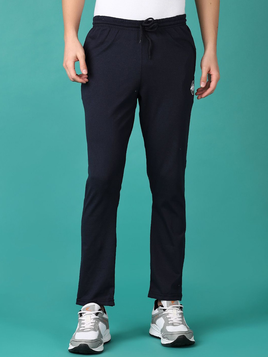 

V-Mart Men Mid Rise Track Pants, Navy blue