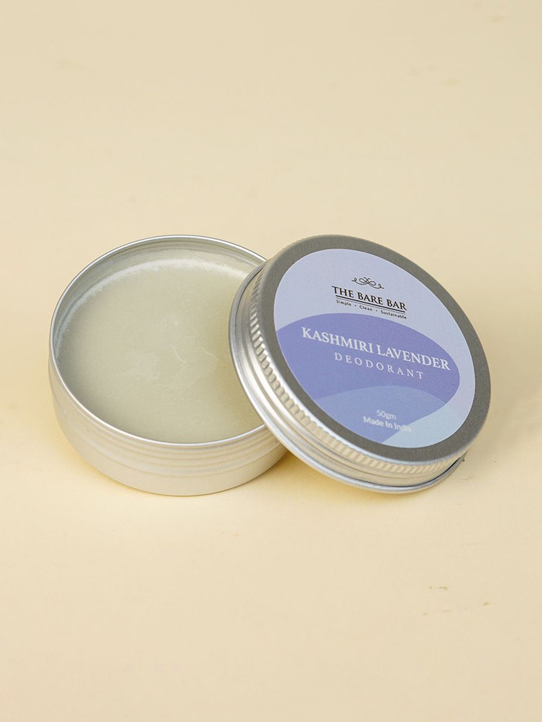 

The Bare Bar Kashmiri Lavender Deodorant - 50 g, Cream