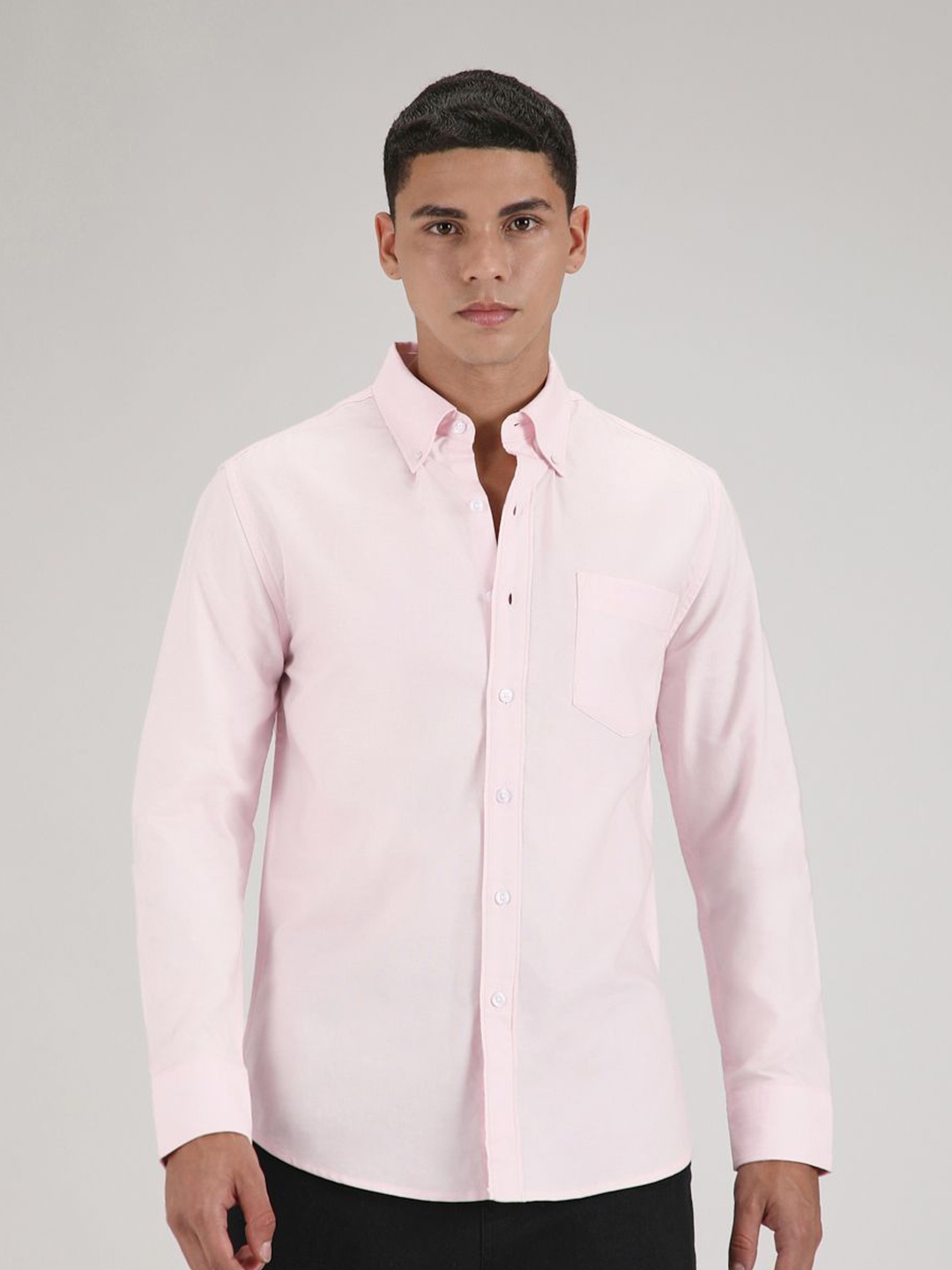 

Banana Club Men Classic Slim Fit Casual Shirt, Pink