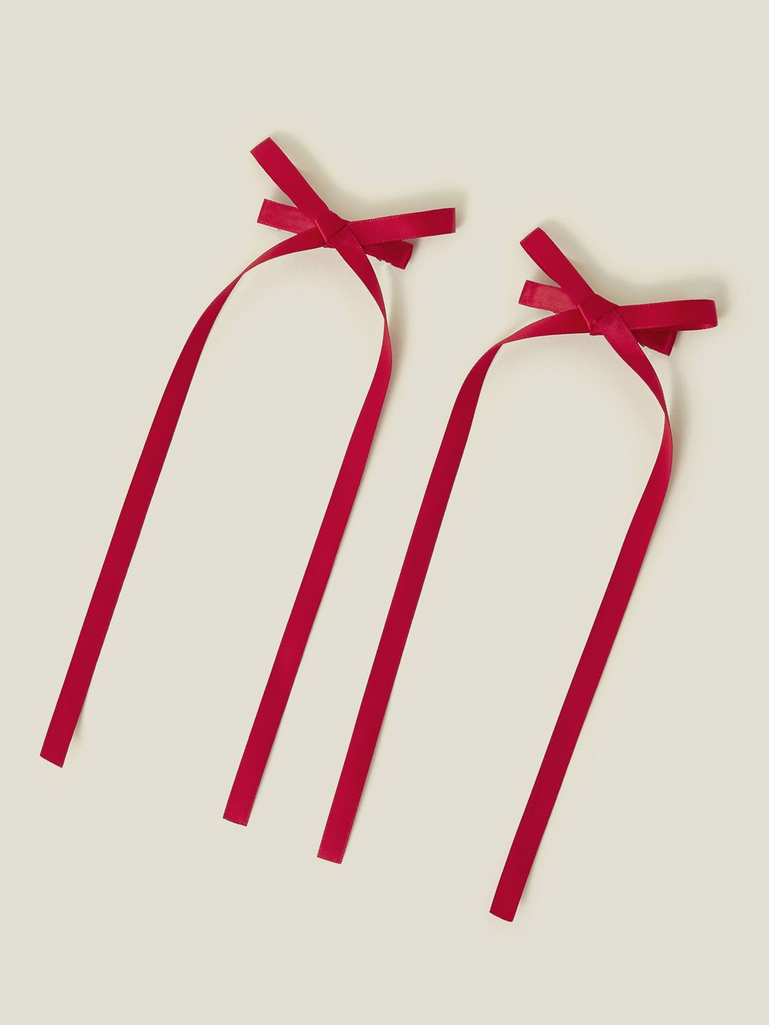

Accessorize Women Set of 2 Mini Hair Bow Clip, Red