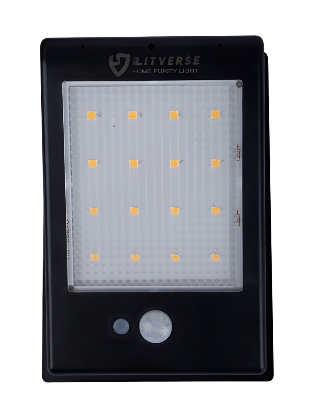 

LITVERSE Black & White Solar Outdoor Motion Sensor Wall Light