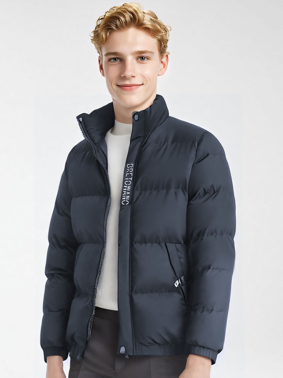 

StyleCast x Revolte Men Parka Jacket, Navy blue
