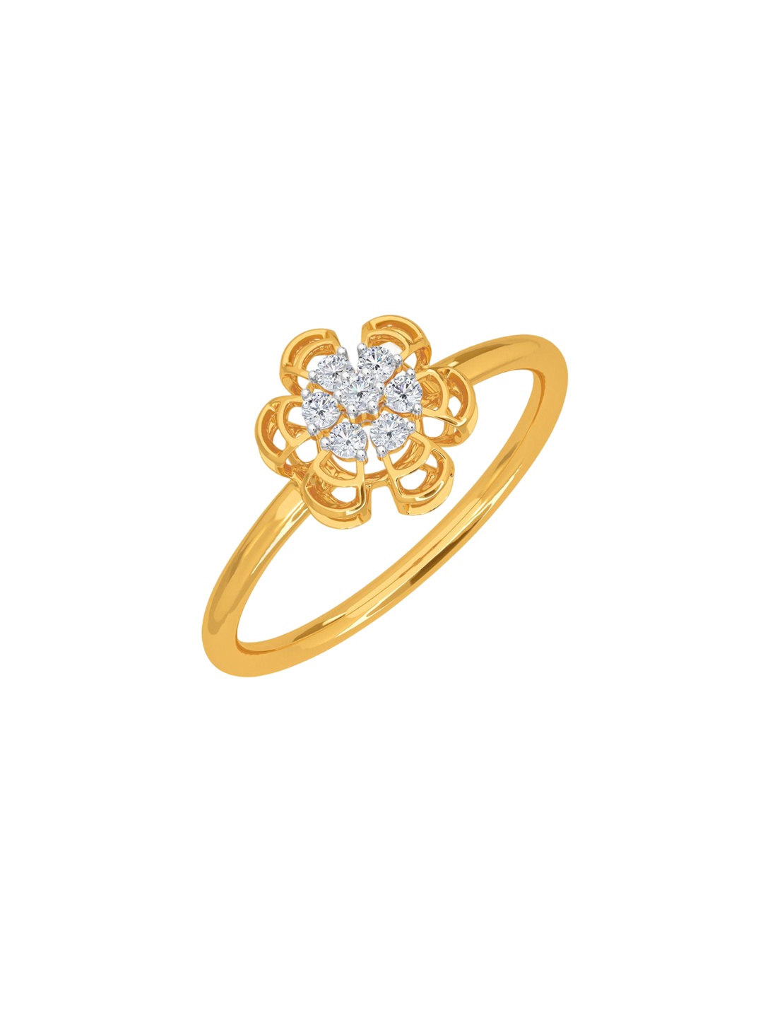 

KISNA DIAMOND AND GOLD JEWELLERY 18KT Women Diamond Finger Ring-0.1 Carat