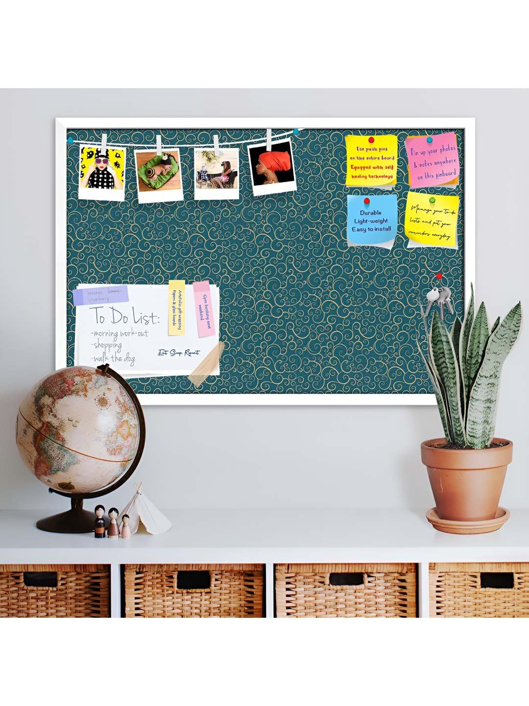 

ArtzFolio Wooden Notice Pin Board, Multi