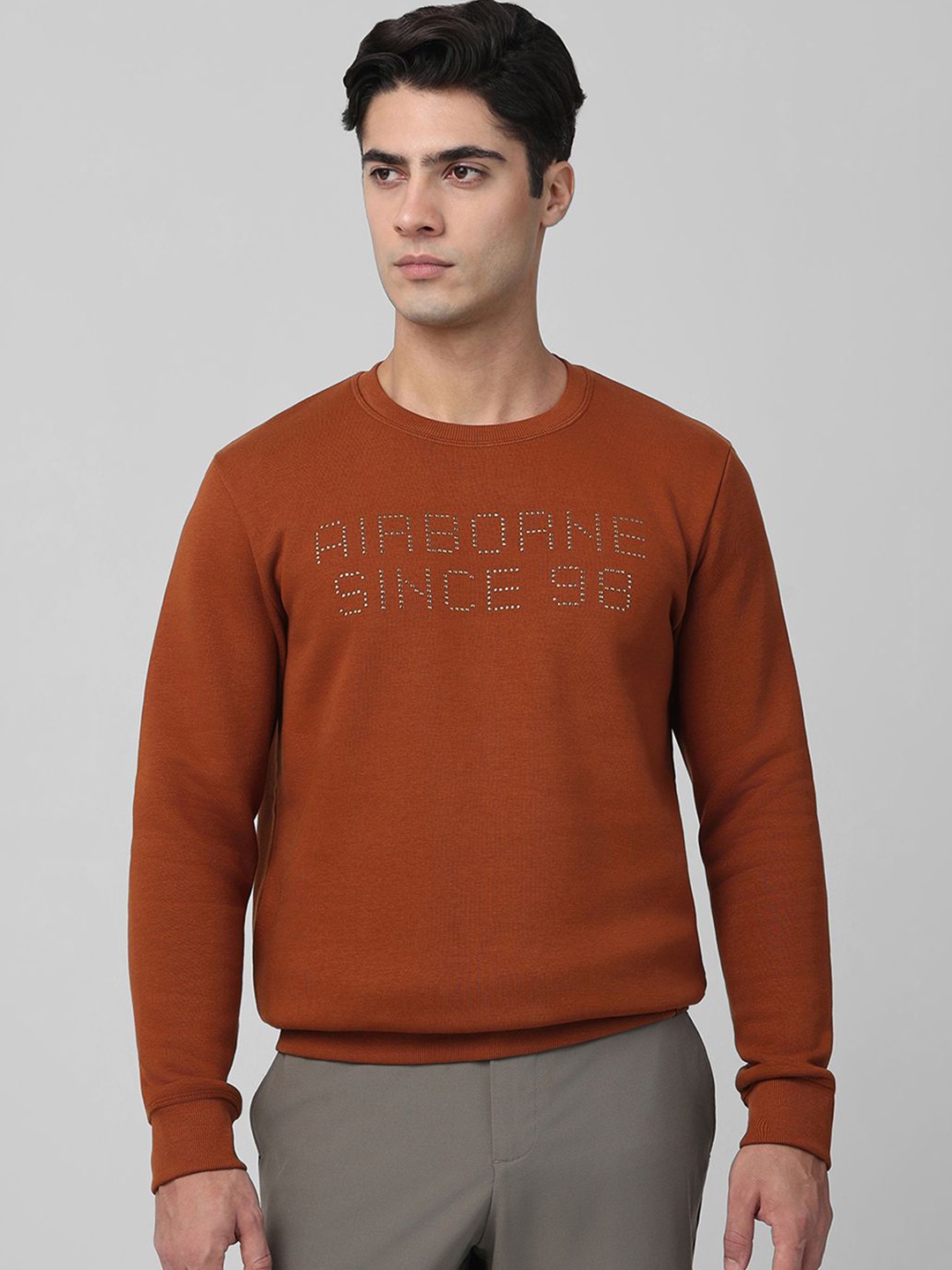 

Mufti Men Printed Sweatshirt, Brown