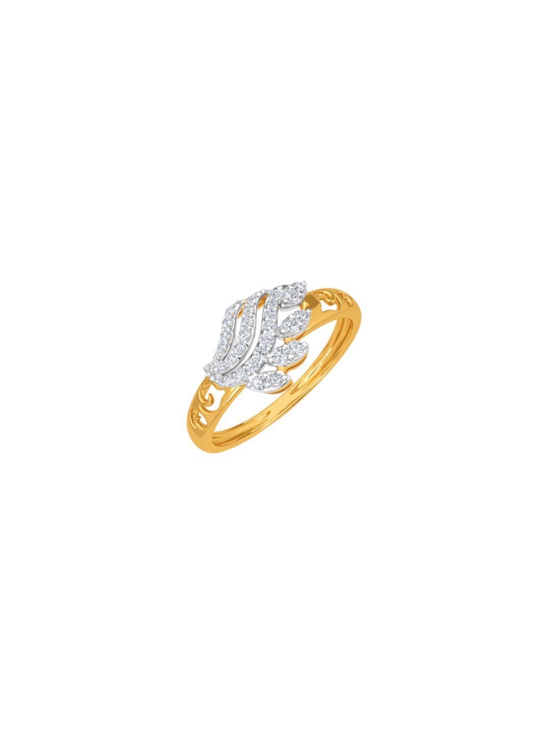 

KISNA DIAMOND AND GOLD JEWELLERY Women 14KT Finger Ring Diamond 0.19 carat