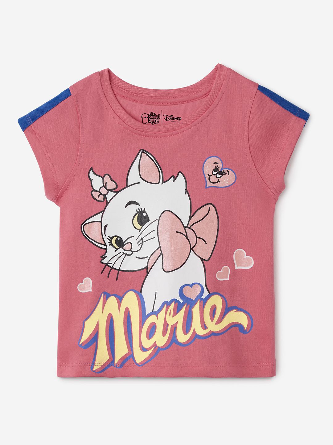 

The Souled Store Girls Disney Marie Printed T-shirt, Pink