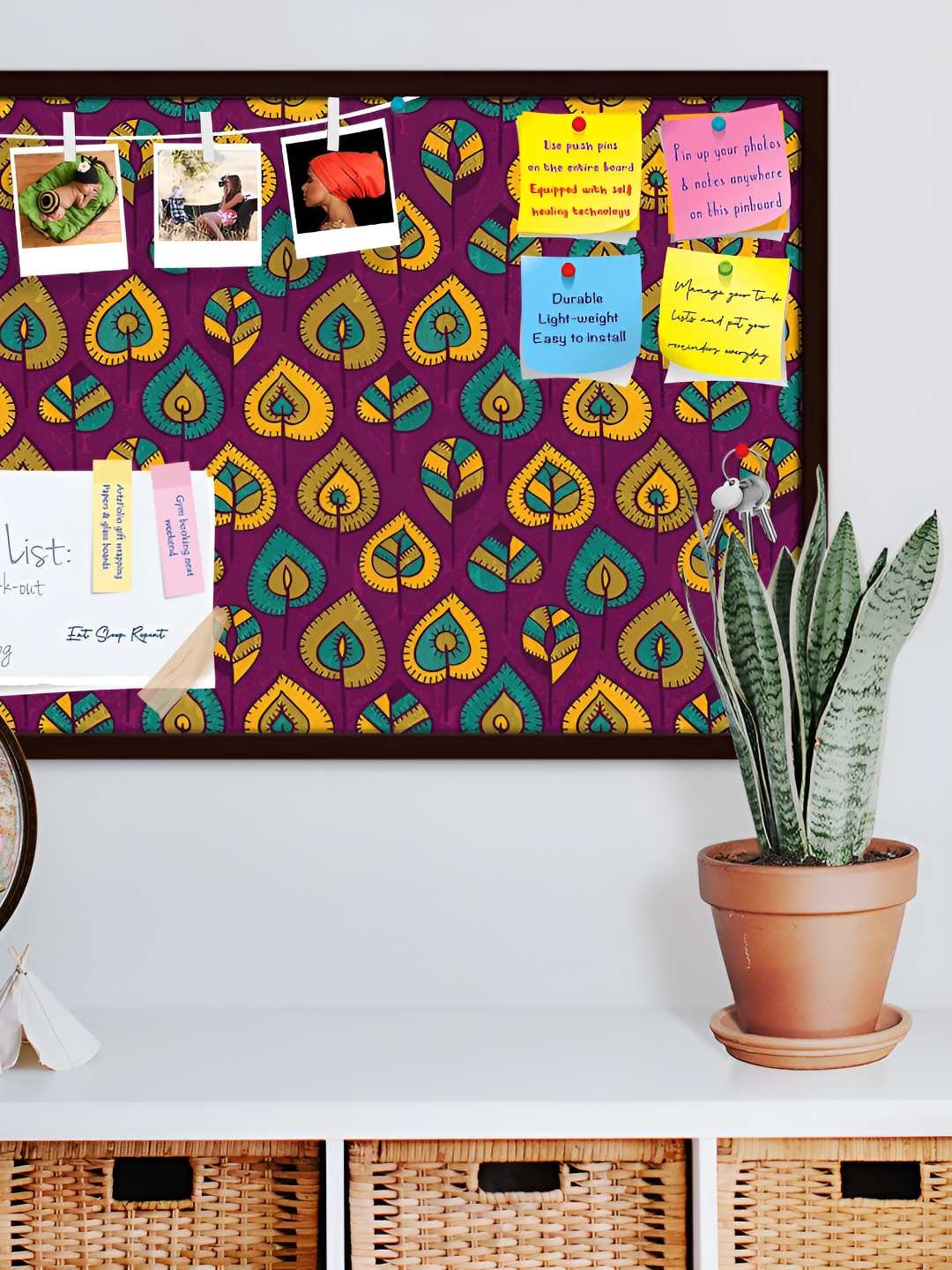 

ArtzFolio Wooden Notice Pin Board, Multi