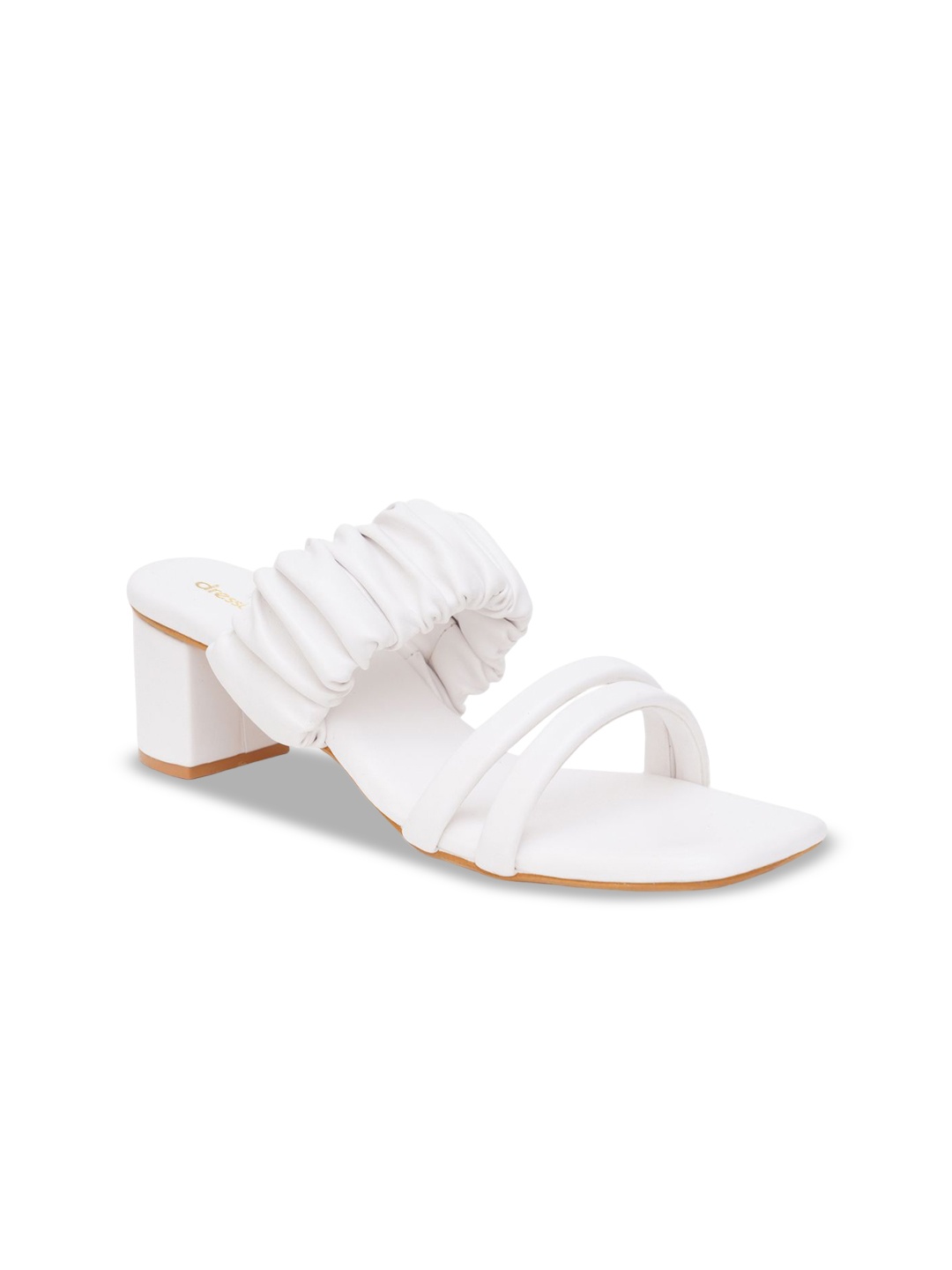 

Mast & Harbour Women Open Back Block Sandals, White