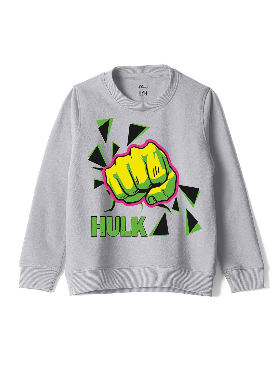 

Wear Your Mind Boys Printed Round Neck Pullover Sweatshirt, Grey