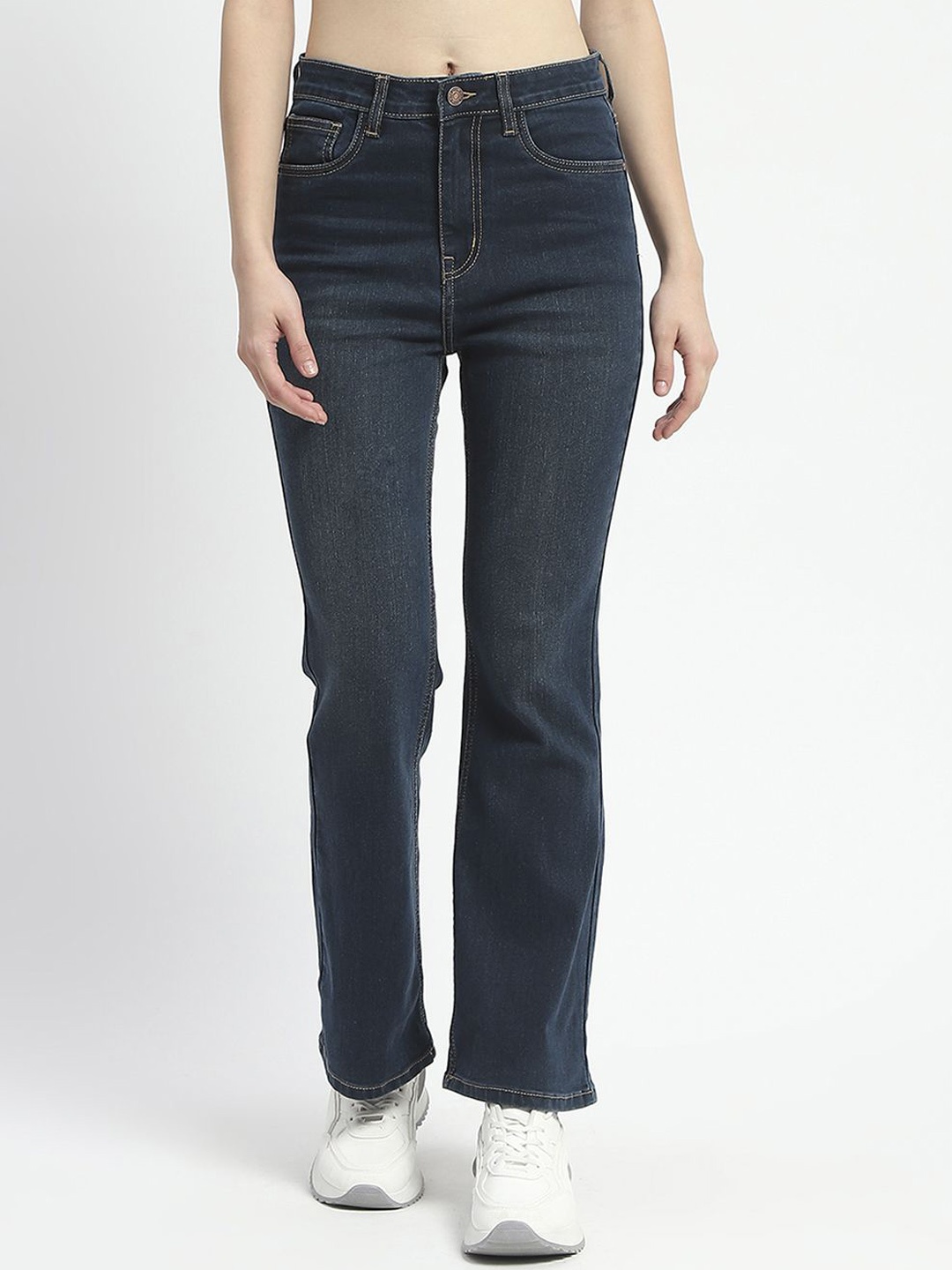 

Madame Women Mid-Rise Bootcut Jeans, Blue