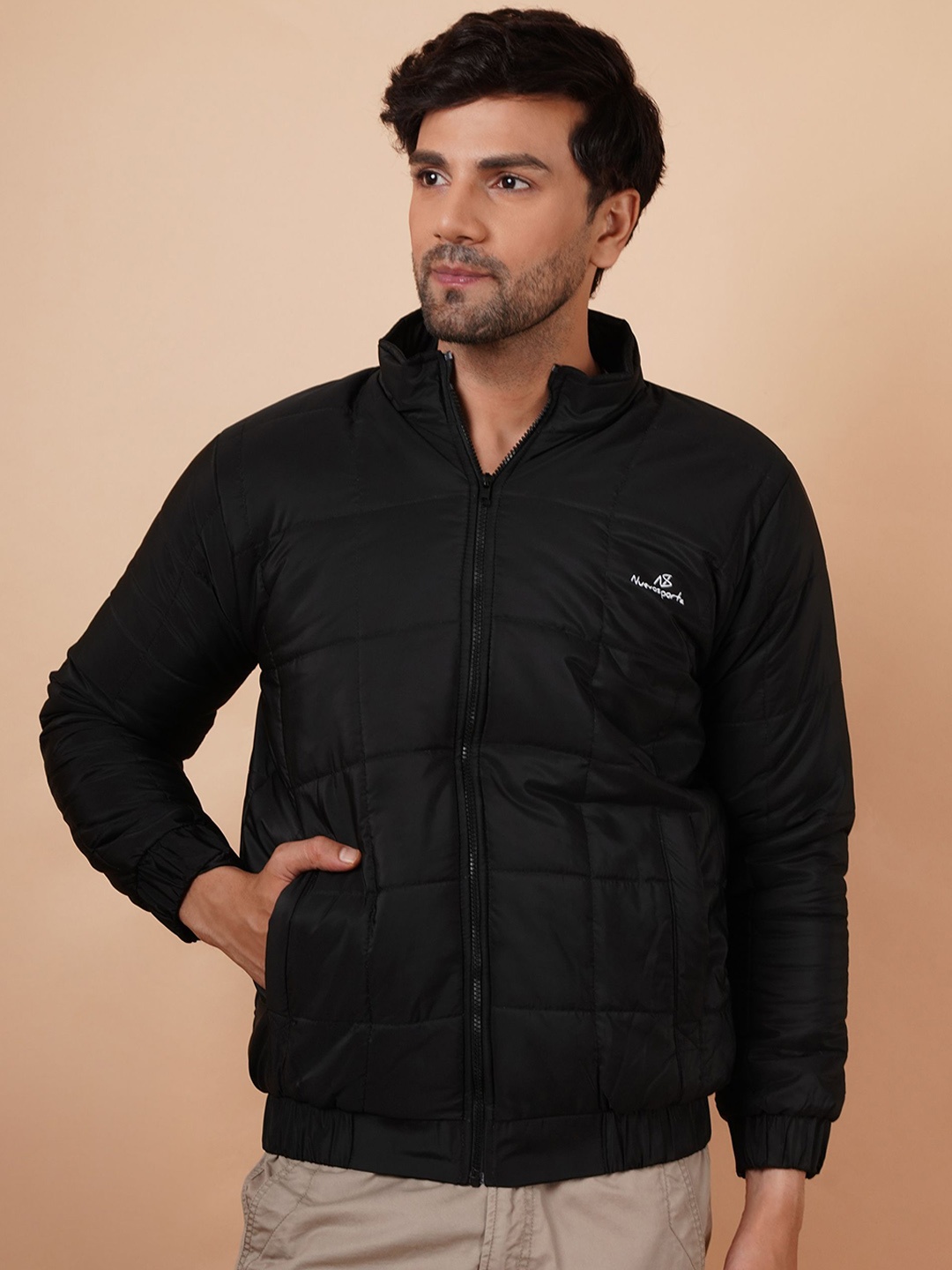 

NUEVOSDAMAS Men Lightweight Outdoor Bomber Jacket, Black