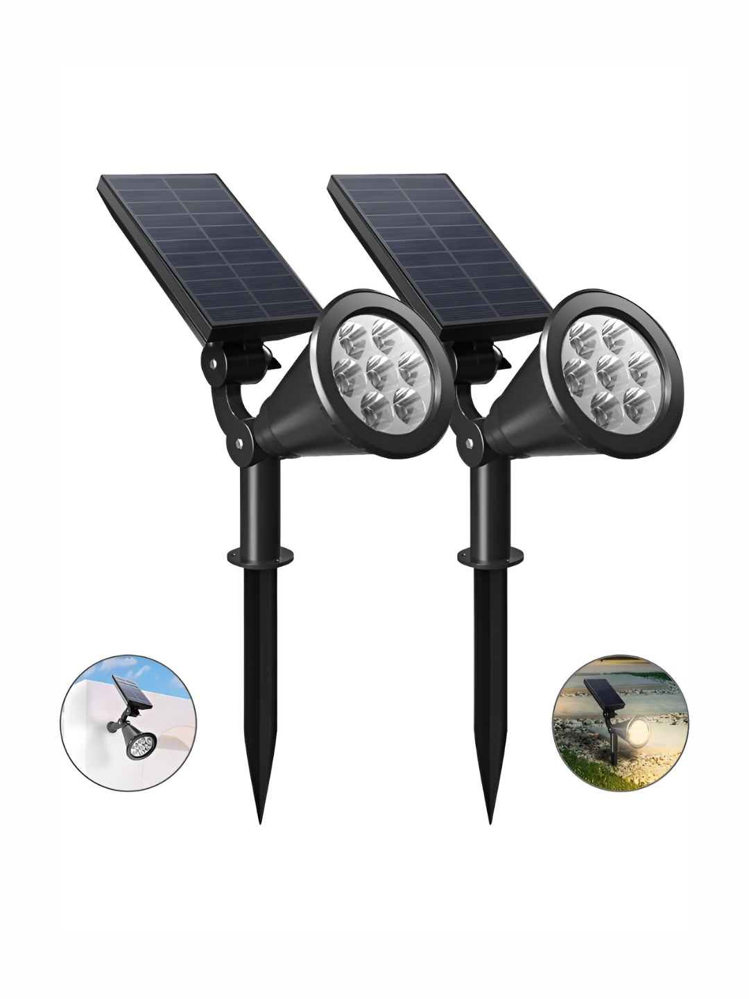 

LITVERSE Black & White Solar Outdoor Lights