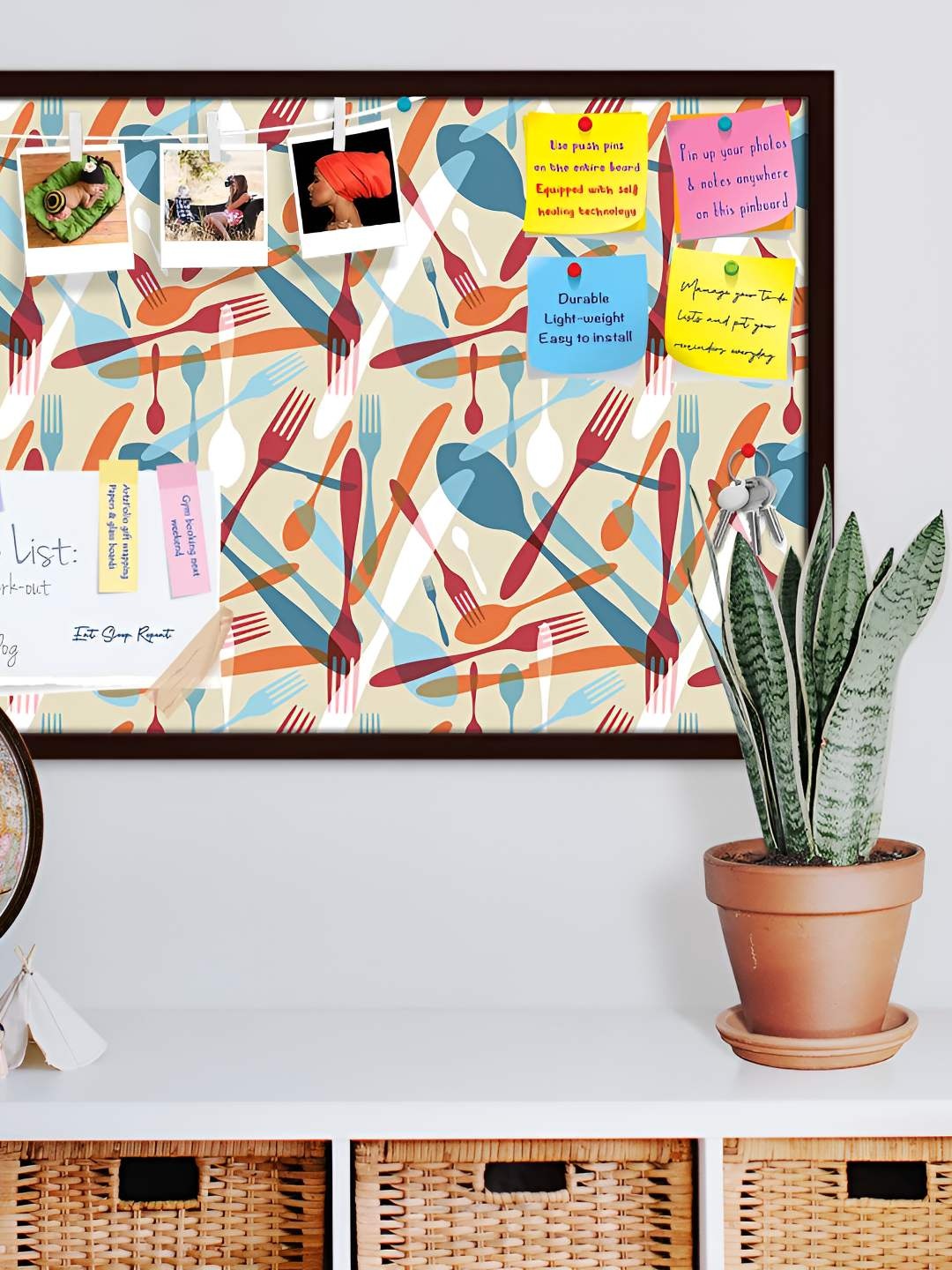 

ArtzFolio Wooden Notice Pin Board, Multi