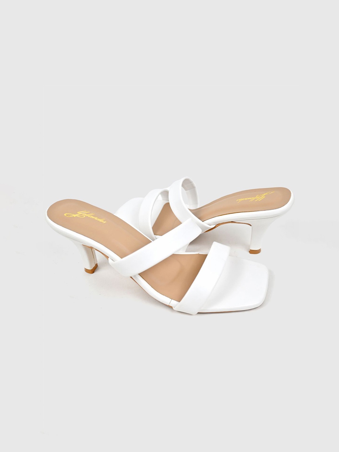 

yellowsoles Women Slim Heeled Sandals, White