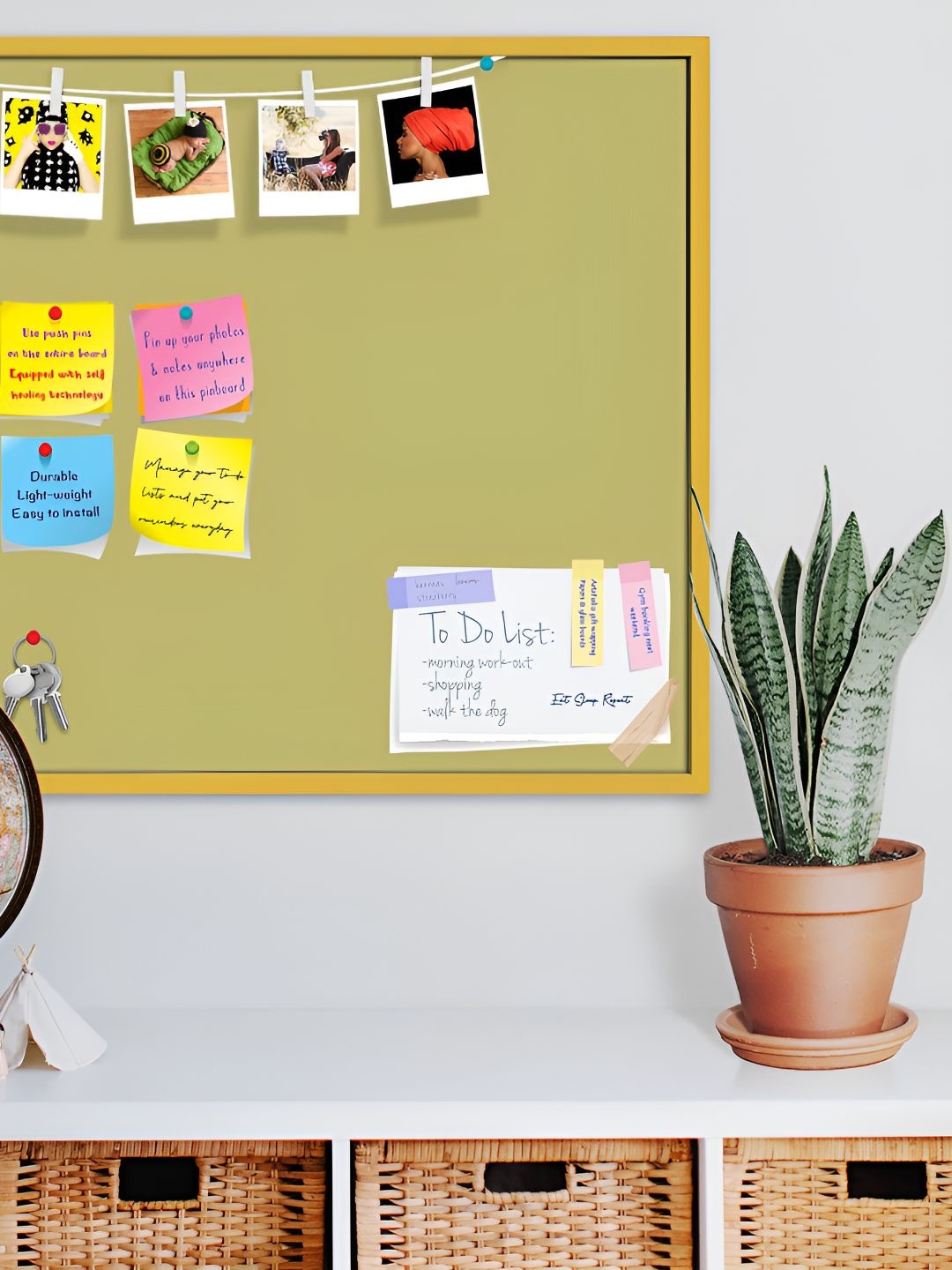 

ArtzFolio Wooden Notice Pin Board, Yellow