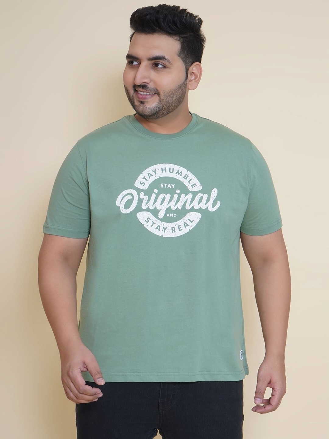 

John Pride Men Printed T-shirt, Green
