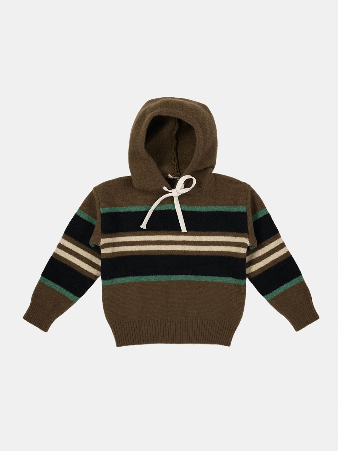 

Albion By CnM Boys Striped Hooded Pullover Sweaters, Brown