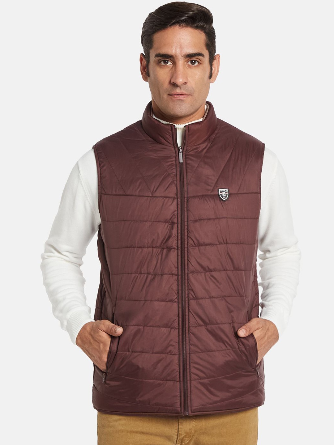 

METTLE Men Jacket, Maroon