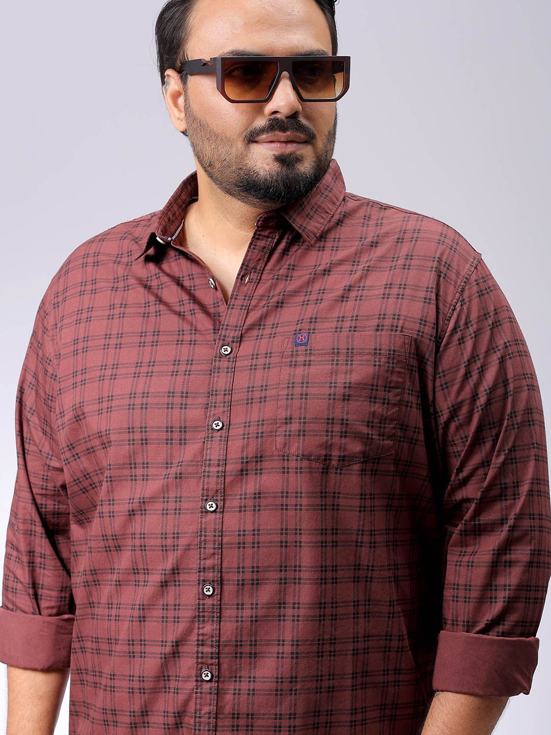 

Hardsoda by The Indian Garage Co Men Checked Casual Shirt, Brown