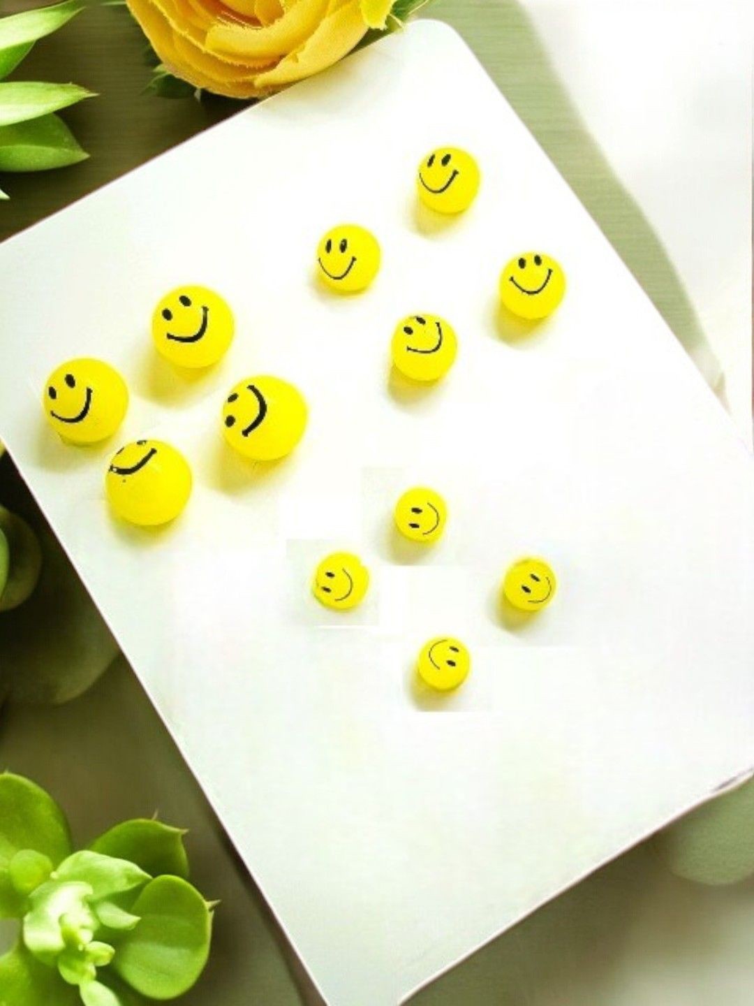 

9blings Set Of 6 Silver-Plated Beaded Circular Smile Studs
