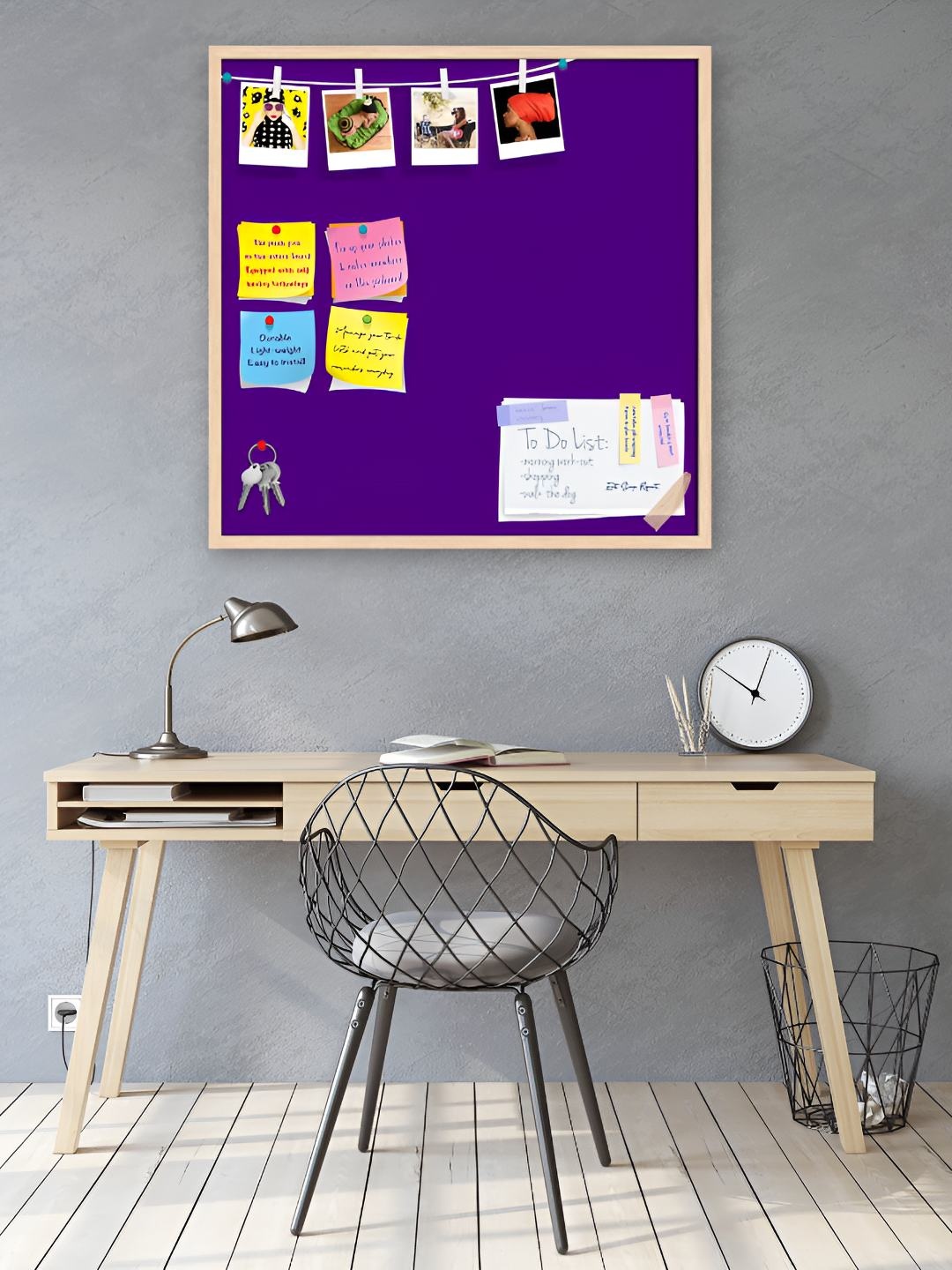 

ArtzFolio Wooden Notice Pin Board, Purple