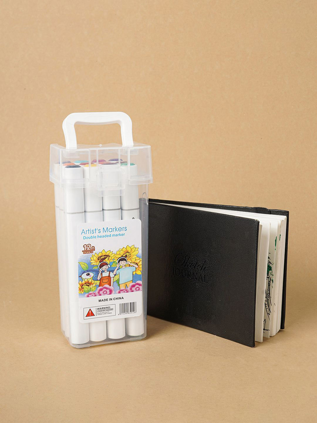 

ilearnngrow Green and White 12 Touch Cool dual Side Markers Craft Accessories Stationery