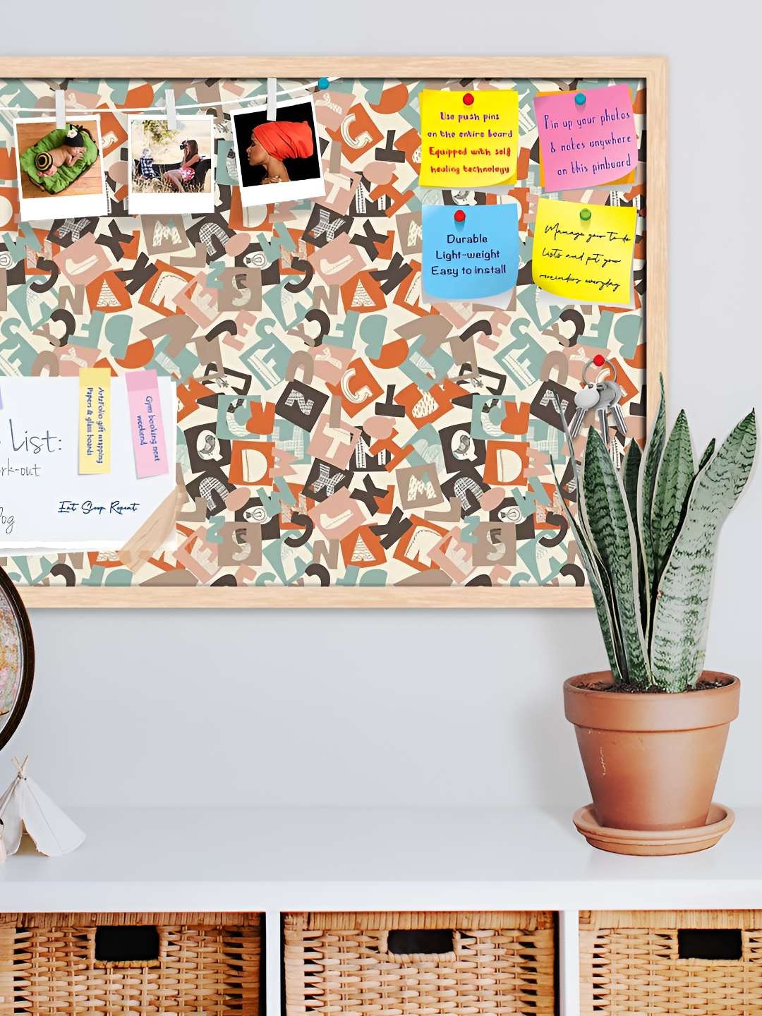 

ArtzFolio Wooden Notice Pin Board, Multi